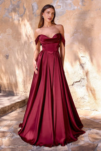 Emina – Abendkleid Satin Kleid Elegant & Glamourös