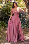 Isabella, Elegantes A-Linien-Abendkleid aus Satin