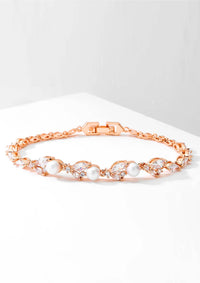 Elegantes Blatt-Zircon Armband