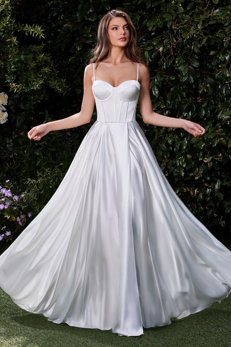 Brautkleid Celeste – Elegantes Satin A-Linien-Kleid