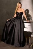 Kera – Abendkleid A-Linie Mikado Corsage Glitzer