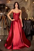 Kera – Abendkleid A-Linie Mikado Corsage Glitzer