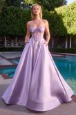 Kera – Abendkleid A-Linie Mikado Corsage Glitzer