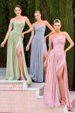 Zala – Abendkleid One-Shoulder Chiffon A-Linie Beinschlitz