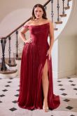 Zala – Abendkleid One-Shoulder Chiffon A-Linie Beinschlitz