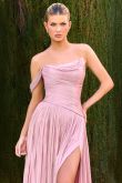 Zala – Abendkleid One-Shoulder Chiffon A-Linie Beinschlitz