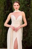 Milli – Abendkleid Chiffon A-Linie Corsage Beinschlitz