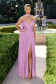 Milli – Abendkleid Chiffon A-Linie Corsage Beinschlitz