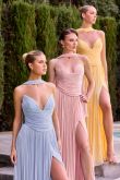 Milli – Abendkleid Chiffon A-Linie Corsage Beinschlitz