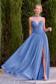 Milli – Abendkleid Chiffon A-Linie Corsage Beinschlitz
