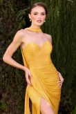 Ines – Abendkleid Chiffon Corsage Beinschlitz Figurbetont