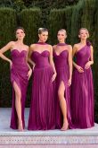 Milli – Abendkleid Chiffon A-Linie Corsage Beinschlitz