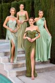 Ines – Abendkleid Chiffon Corsage Beinschlitz Figurbetont