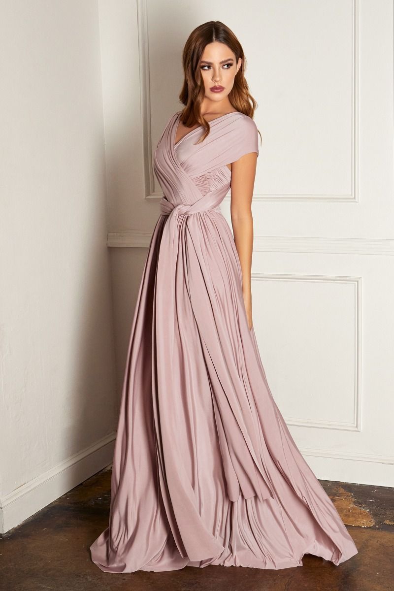 Xenia - Abendkleid Hochwertiges Luxus Jersey Wickelkleid