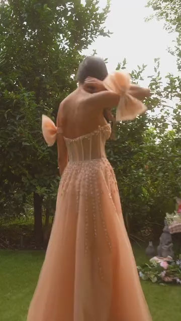 Shia- Romantisches Abendkleid mit Schleifen